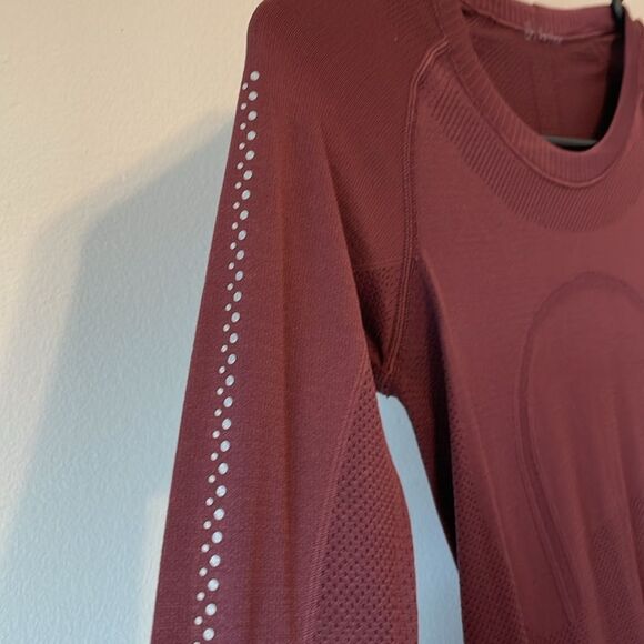 Lululemon Swiftly Tech Long Sleeve Tee Sz 2 Reflective Redwood 209 - Picture 4 of 9